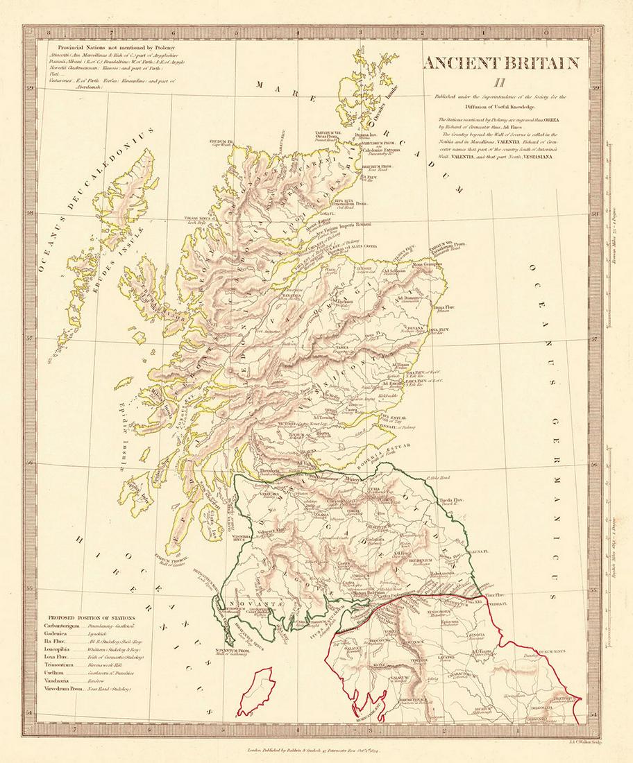 Ancient Britain II: Title: Ancient Britain II Cartographer: WALKER, J. & C. Publisher: Baldwin & Cradock/S.D.U.K. Brief Description: Height X Width: 13.5x 11 Reserve: $25.00 Shipping: Domestic: Flat-rate of $18.00
