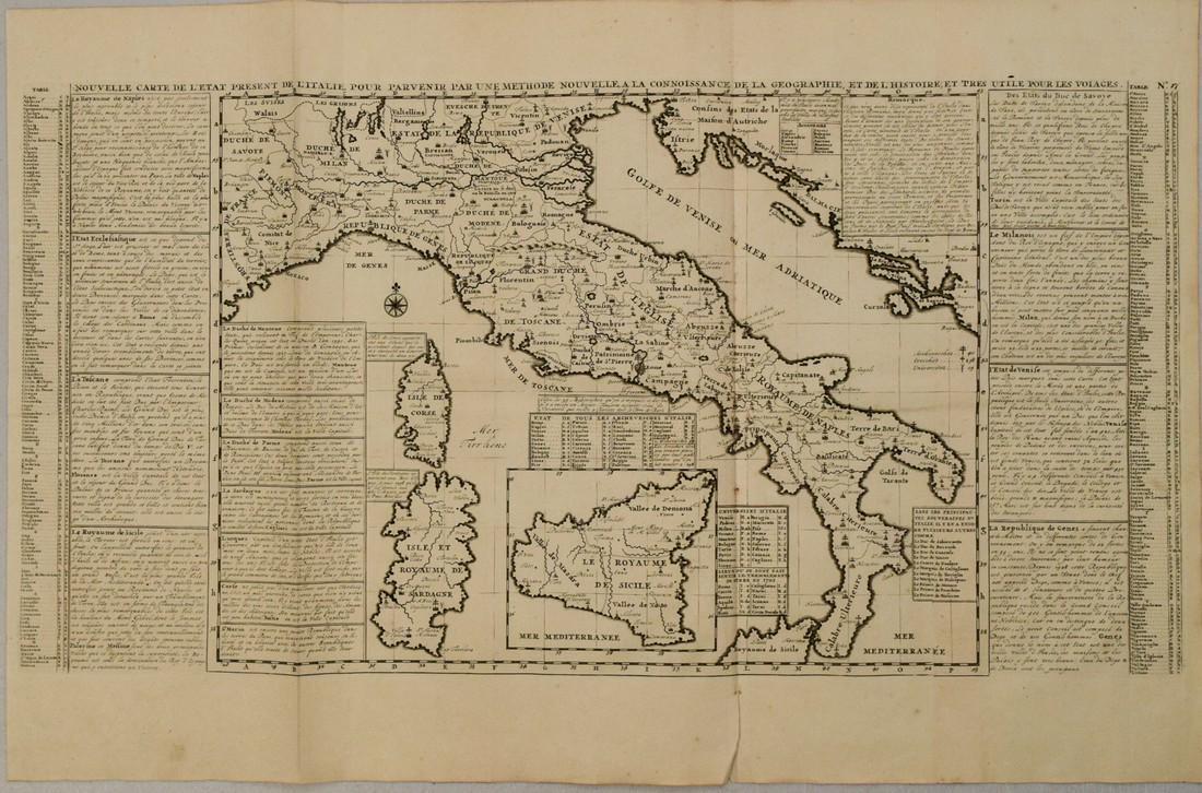 1720 Chatelain Map of Italy -- Nouvelle Carte De L'Etat (1 of 1)