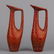 Pair of Vintage Zsolnay Red Eosin Large Crackle Ceramic