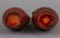Pair of Vintage Zsolnay Red Eosin Large Crackle Ceramic - 8