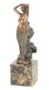 Eclectic bronze artwork of a lady in the wind - 5