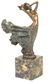 Eclectic bronze artwork of a lady in the wind - 6