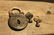 Cast Iron Winchester Firearms Ammo Box Padlock Lock & - 3