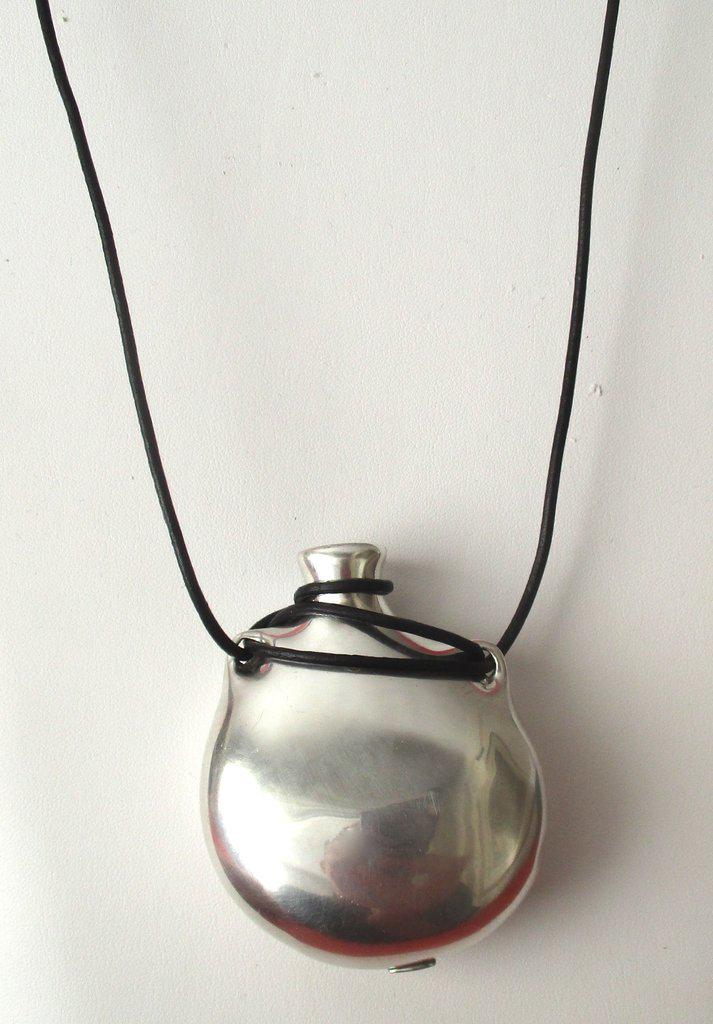 Sterling Silver Vase Pendant: Title: Sterling Silver Vase Pendant Additional Information: Sterling Silver Vase Pendant circa. 1980 American Sterling silver large vase pendant in the manner of Elsa Perretti at Tiffany's Marked "ste