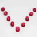 7.23 Ctw Natural 9 Red Ruby Oval Necklace Set