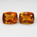 8.42 Ct Natural Orange Yellow Citrine Cushion Pair