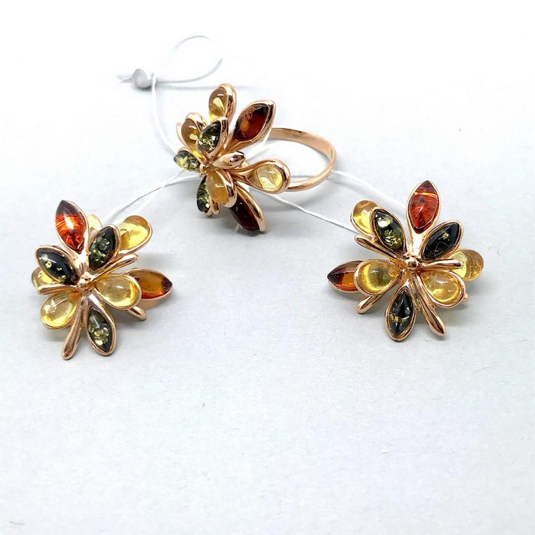 Amazing Vintage Amber Earrings and Ring set (1 of 6)