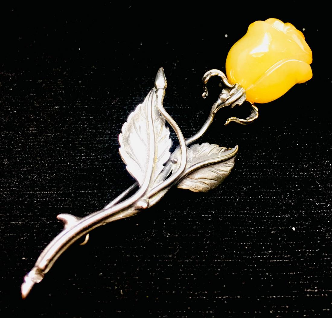Exquisite Unique Antique Amber Brooch (1 of 6)