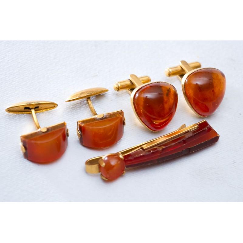 23 g. Vintage set of natural Baltic amber 2 pairs (1 of 10)