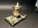 Brass Pen Holder Inkwell Desk Stand - 11