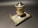 Brass Pen Holder Inkwell Desk Stand - 8