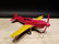Cast Iron Red & Yellow Airplane Toy - 12