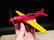 Cast Iron Red & Yellow Airplane Toy - 2