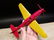 Cast Iron Red & Yellow Airplane Toy - 6