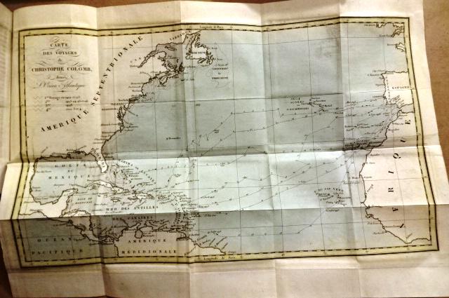 1828 Leather Set Columbus Voyages Maps (1 of 5)