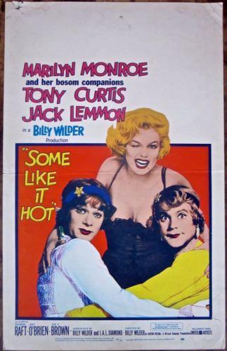 SOME LIKE IT HOT - ORIGINAL 1959 WINDOW CARD POSTER - (1 of 1)