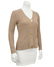 Marelli Camel colour ribbed knit cardigan