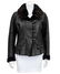 Prada Black fitted and cropped shearling jacket - 3