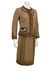 Prada Tan woven linen boucle suit with macrame details