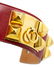 Hermes Red leather collier de chien bracelet cuff - 5