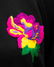Ungaro Black wool knit sweater with oversewn florals - 6