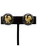 Chanel 1994 autumn chanel black earrings with gilt