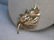 1940's Sterling Forstner Leaf Brooch, Vermeil, Layered,