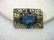 True Vintage Victorian Floral Filigree Brooch, Blue - 4