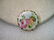 Victorian Hand Painted Porcelain Round Brooch, Double