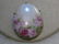 Victorian Painted Roses Porcelain Floral Brooch, 1.75"