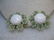 Vintage 1940's Plastic Floral Clip Earrings,
