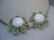 Vintage 1940's Plastic Floral Clip Earrings, - 2