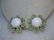 Vintage 1940's Plastic Floral Clip Earrings, - 3