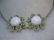 Vintage 1940's Plastic Floral Clip Earrings, - 4