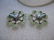 Vintage 1940's Plastic Floral Clip Earrings, - 5