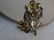 Vintage 1940's Sterling Rhinestone Brooch, Yellow