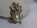 Vintage 1940's Sterling Rhinestone Brooch, Yellow - 3