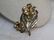 Vintage 1940's Sterling Rhinestone Brooch, Yellow - 4