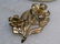 Vintage 1940's Sterling Rhinestone Brooch, Yellow - 8