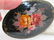 Vintage Black Floral Lacquered Brooch, Hand-Painted, - 2