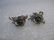 Vintage Sterling Silver Rose Earrings, singed A & Z, 5