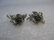 Vintage Sterling Silver Rose Earrings, singed A & Z, 5 - 4
