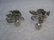 Vintage Sterling Silver Rose Earrings, singed A & Z, 5 - 5