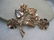 Vintage Sterling Copper Floral Brooch, Matching