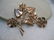 Vintage Sterling Copper Floral Brooch, Matching - 3