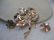 Vintage Sterling Copper Floral Brooch, Matching - 5
