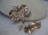 Vintage Sterling Copper Floral Brooch, Matching - 7