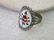 Vintage Sterling Silver Enameled Rose Filigree Framed - 3