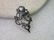 Vintage Sterling Silver Lily Vine Wide Band Woodland - 2