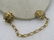Vintage Trifari Leaf Sweater Clips with Chain, 7", - 2
